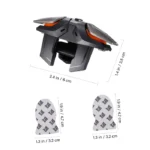 نمایش ابعاد و اندازه دسته بازی موبایل پابجی و کالاف دیوتی 6 انگشتی لیزری JS61