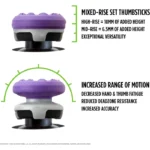مقایسه ارتفاع High-Rise و Mid-Rise روکش آنالوگ KontrolFreek Galaxy