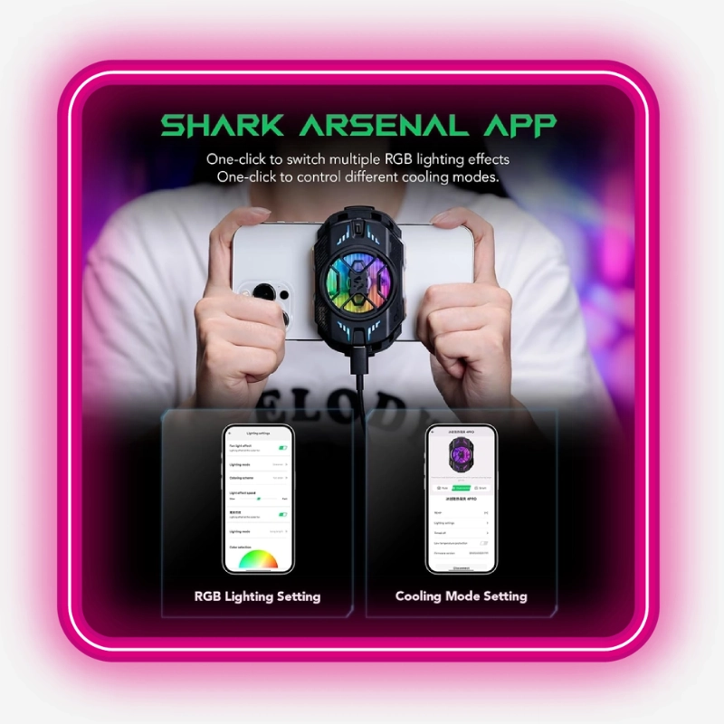 کنترل خنک کننده Black Shark FunCooler 4 Pro با اپلیکیشن