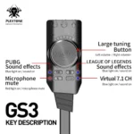 دکمه‌های کنترل صدا و افکت‌های گیمینگ کارت صدای Plextone GS3 II