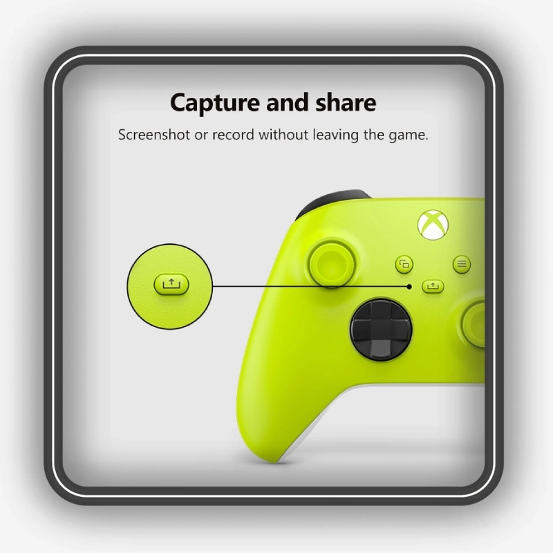 قابلیت Share در دسته Xbox Wireless Controller Electric Volt