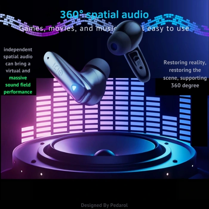 فناوری Spatial Audio و صدای 360 درجه در ایرپاد گیمینگ پیوا PIWA GW10