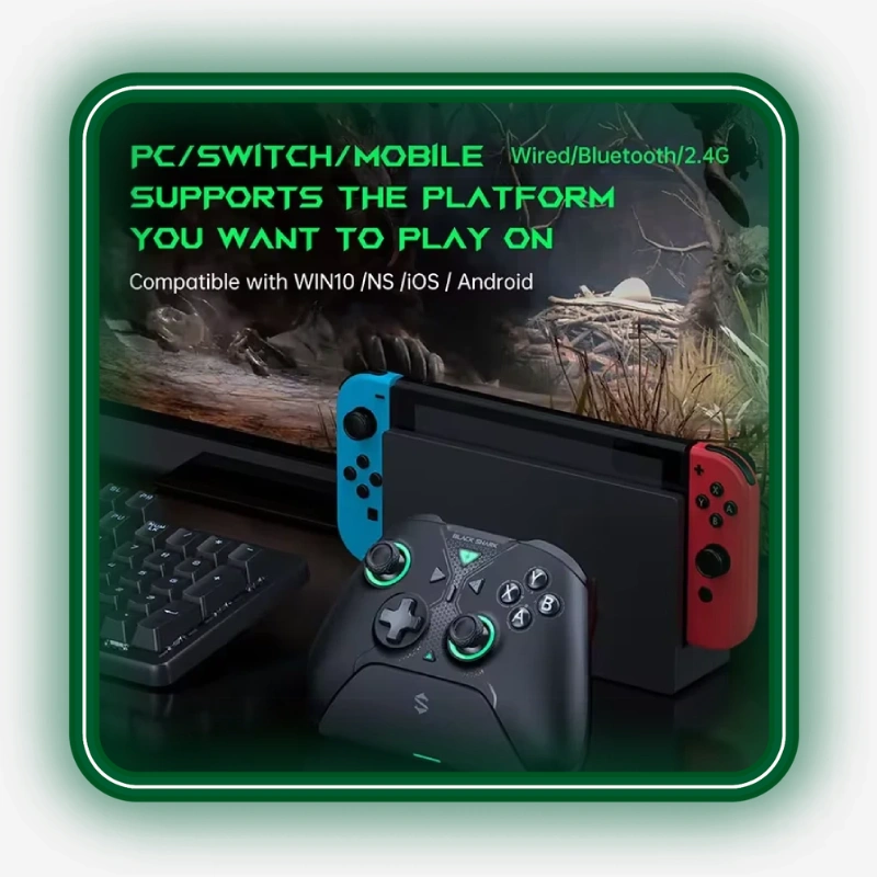 نمایش استفاده از دسته بازی بلک شارک مدل Black Shark Dark Magician روی دستگاههای مختلف