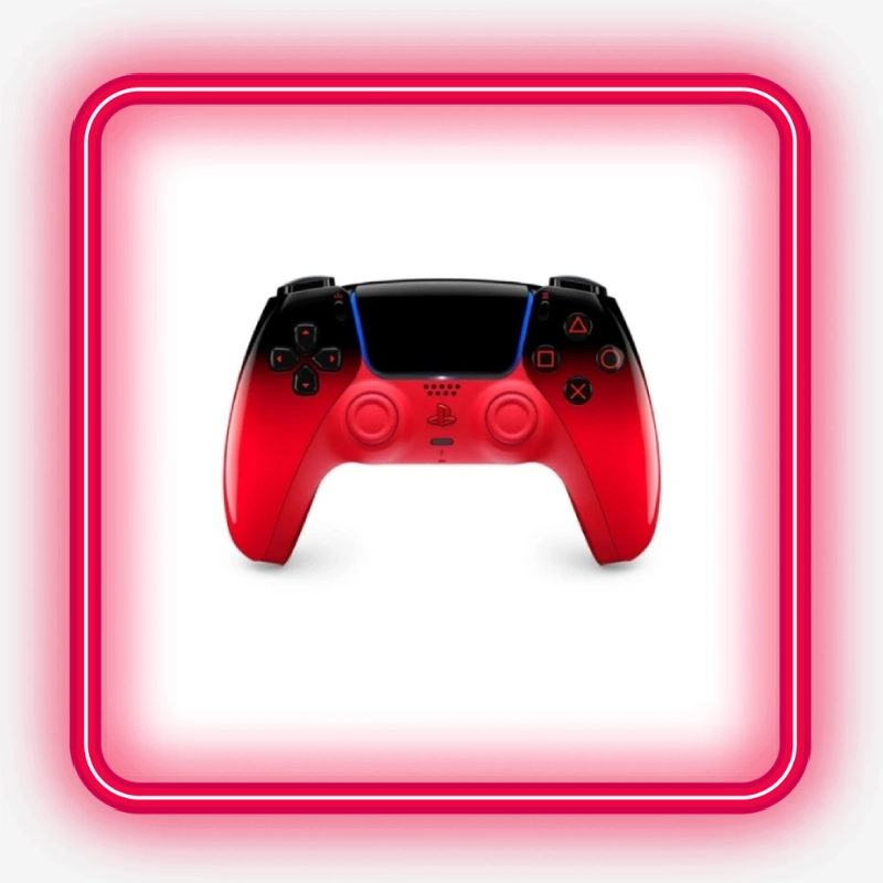 نمای جلوی دسته بازی بیسیم پلیاستیشن 5 Hyperpop Techno Red