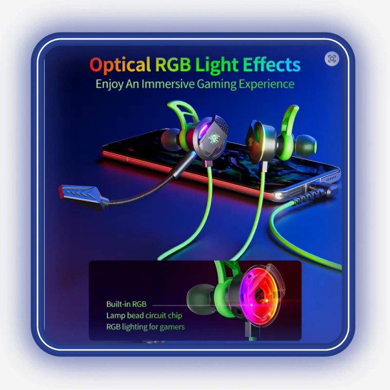 نورپردازی RGB داخلی هندزفری گیمینگ پلکستون RX3 Plus RGB
