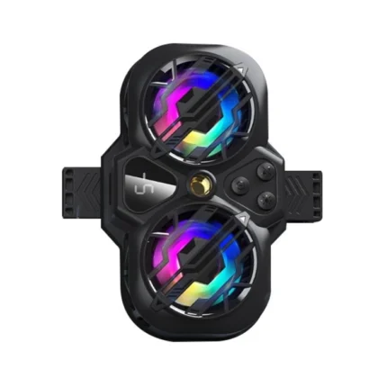 نمای محصول فن موبایل مدل K11 با دو فن و نورپردازی RGB