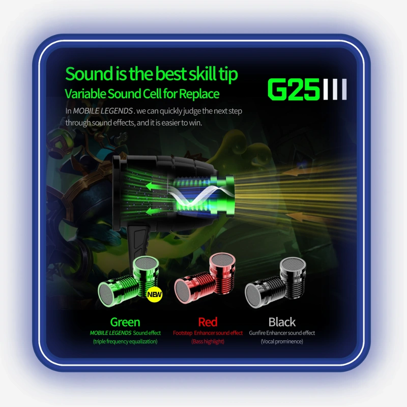 فناوری Sound Cell قابل تعویض برای شخصی‌سازی صدای هندزفری گیمینگ پلکستون Plextone G25