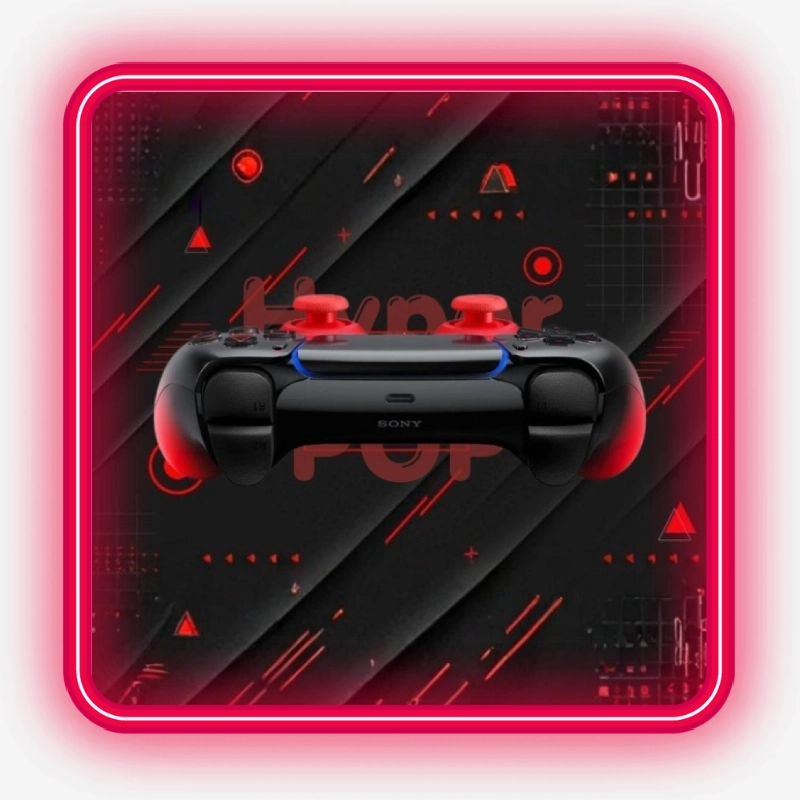 طراحی ویژه Hyperpop Techno Red در دسته بازی بیسیم پلیاستیشن 5 DualSense