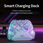 نمایش دسته بازی Aolion مدل K10 به همراه داک شارژ هوشمند و نورپردازی RGB