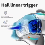 نمایش ساختار تریگر Hall Linear در دسته بازی Aolion مدل K10 برای کنترل دقیق‌تر فشار