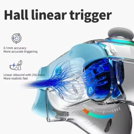نمایش ساختار تریگر Hall Linear در دسته بازی Aolion مدل K10 برای کنترل دقیق‌تر فشار