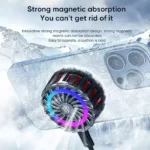 نمایش اتصال مغناطیسی Redmagic Magnetic Phone Cooler 4 Pro به گوشی