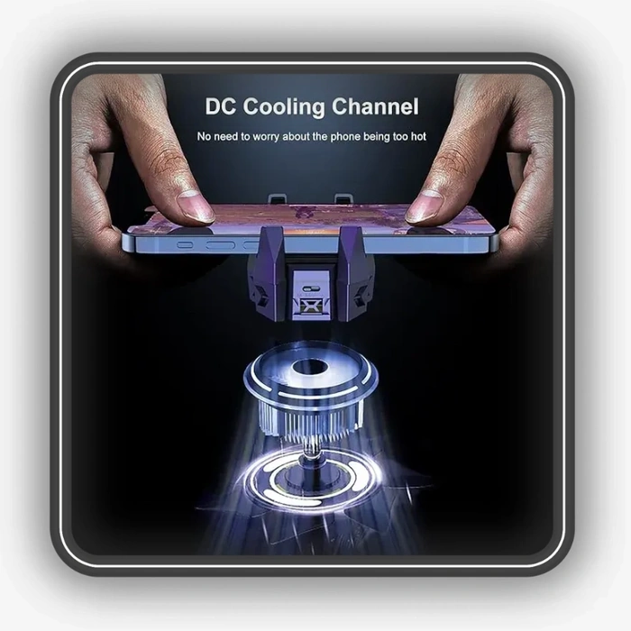 نمایش DC Cooling Channel در فن موبایل مدل JS42