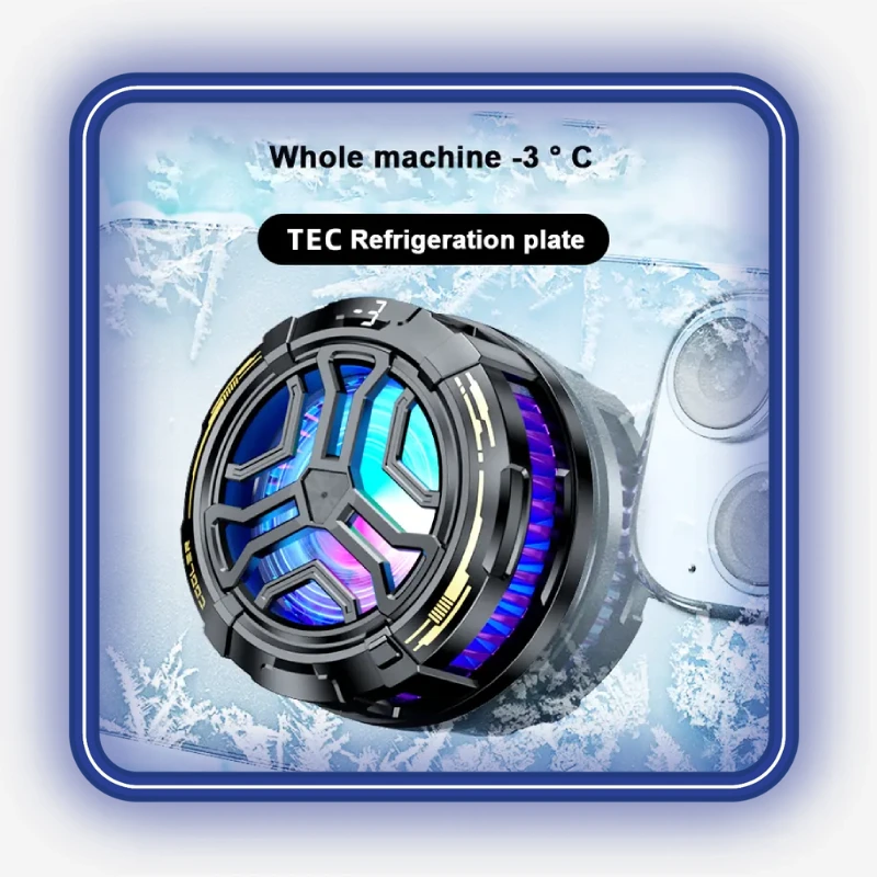 نمایش صفحه خنککننده TEC و عملکرد سرمایشی فن خنک کننده گوشی LEIZUN مدل LZ F26