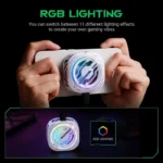 نمایش نورپردازی RGB و قابلیت شخصی‌سازی Black Shark MagCooler 3 Pro