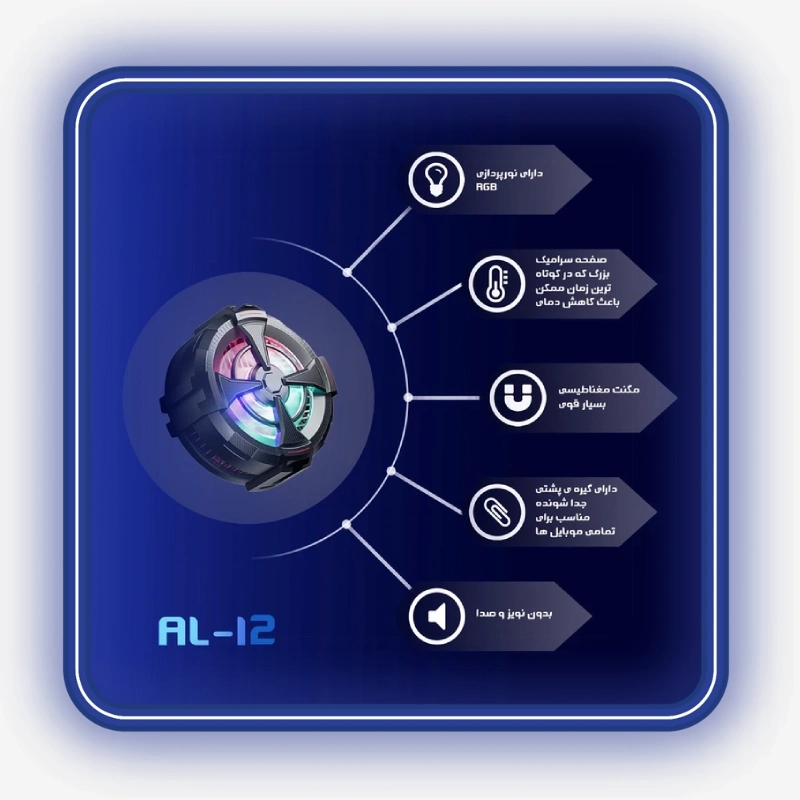 نمایش قابلیتها و ساختار فن موبایل مدل AL12