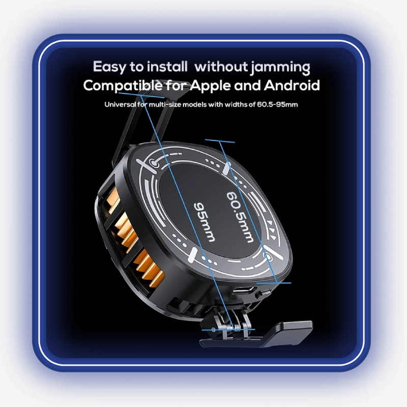 نمایش قابلیت نصب فن موبایل ممو مدل CX06 روی گوشیهای Apple و Android