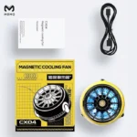 نمای فن خنک کننده گوشی ممو Memo CX04 به همراه بسته بندی و کابل