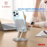 نمایش استفاده از پایه نگهدارنده موبایل و تبلت ارلدام مدل Earldom ET-EH283 روی میز
