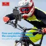 نمایش پایه نگهدارنده موبایل دوچرخه و موتور ارلدام مدل ET-EH210 هنگام دوچرخه‌سواری