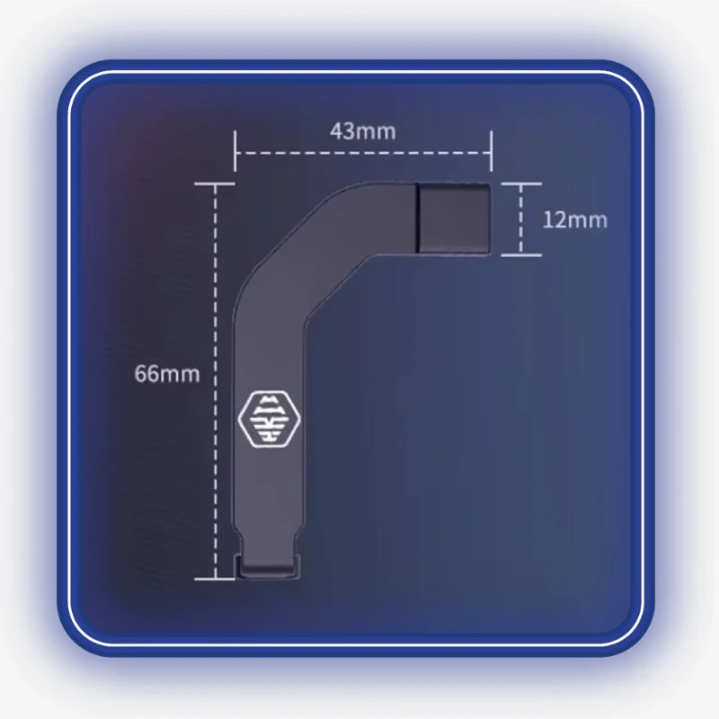 ابعاد رابط 90 درجه تایپ سی مدل FPC H3