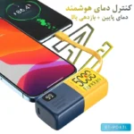 نمایش قابلیت‌های کنترلی و استفاده از پاوربانک 5000 میلی آمپر ارلدام مدل ET-PD43