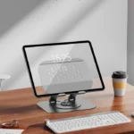 نمایش پایه نگهدارنده تبلت ارلدام مدل ET-EH334 همراه تبلت و کیبورد