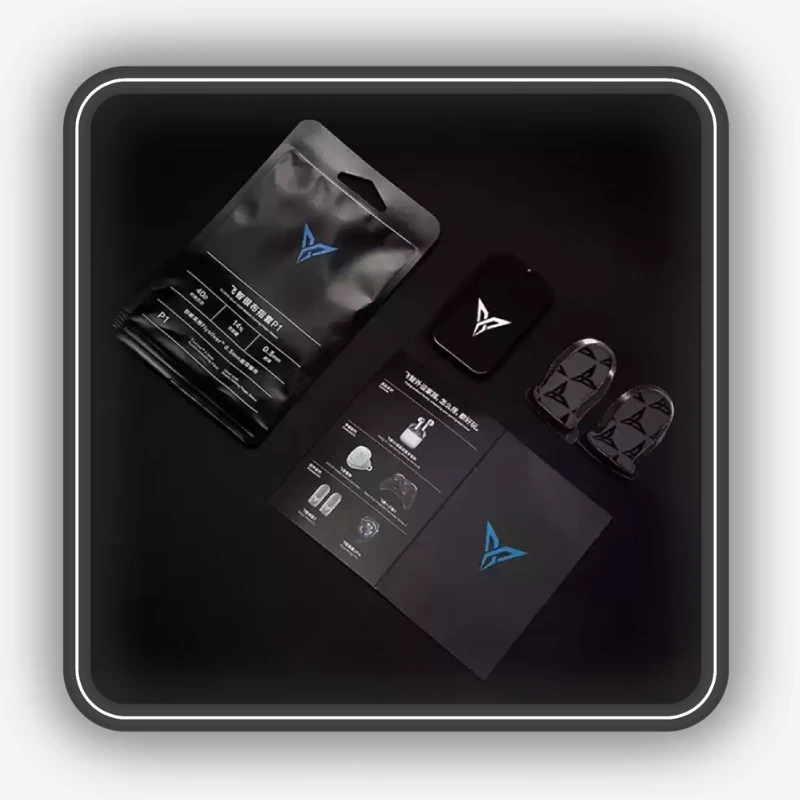 نمایش بستهبندی و محتویات آستین کنترل کننده انگشت Flydigi P1 Silver