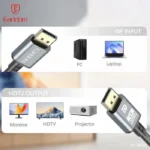 نمایش اتصال کابل Display 4K ارلدام ET-W38 به کامپیوتر و نمایشگر