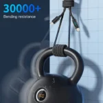 نمایش ساختار مقاوم کابل تایپ سی به تایپ سی پیوا مدل Piva FC01 و مقاومت بالای آن در برابر خم‌شدن