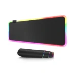 نمای اصلی ماوس پد گیمینگ مدل MP03 با نورپردازی RGB و طراحی بزرگ