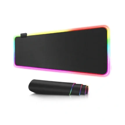 نمای اصلی ماوس پد گیمینگ مدل MP03 با نورپردازی RGB و طراحی بزرگ