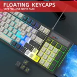 نمایش طراحی Floating Keycap کیبورد گیمینگ HXSJ مدل V600