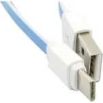 نمای نزدیک رابط‌های کابل تبدیل USB به Type-C الدینیو مدل XS-07