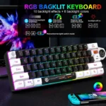 نمایش نورپردازی RGB کیبورد HXSJ V700 Pro