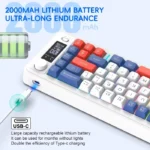 نمایش باتری 2000 میلی‌آمپرساعتی کیبورد HXSJ L68
