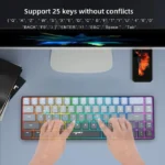 نمایش استفاده از کیبورد گیمینگ HXSJ V200