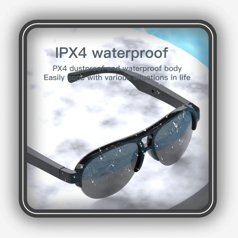 نمایش مقاومت IPX4 عینک اسپرت هوشمند اسپیکردار F08