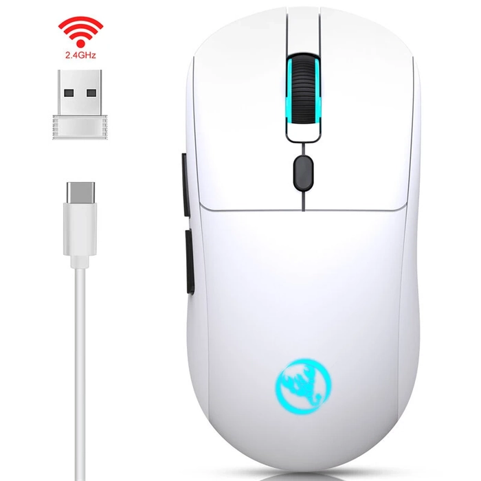 نمایش اتصال و شارژ ماوس گیمینگ HXSJ T20