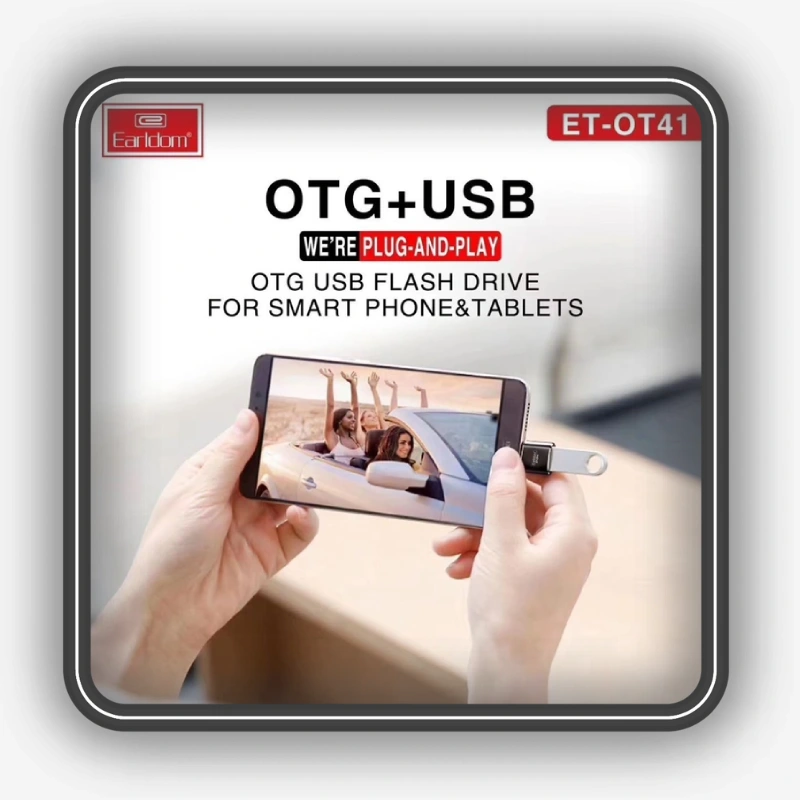 نمایش کاربرد OTG مبدل USB OTG به Type-C ارلدام مدل ET-OT41