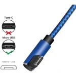 نمای نزدیک از کانکتور Micro USB کابل شارژ میکرو پدارول مدل P5