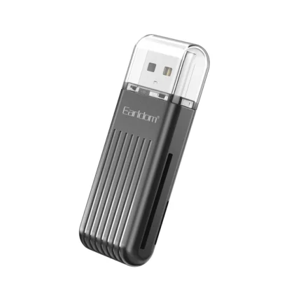 نمایش بدنه مشکی و کانکتور USB رم ریدر ارلدام مدل ET-OT96