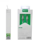 نمای پشت بسته‌بندی کابل شارژ تایپ سی به تایپ سی Modem Cat 008 و اطلاعات محصول