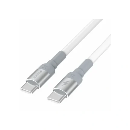 نمای نزدیک از کابل و کانکتورهای Type-C کابل شارژ تایپ سی به تایپ سی Modem Cat 008