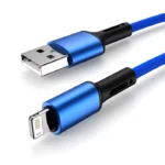 نمای کامل کابل شارژ تایپ سی پدارول مدل P1 با روکش بافته‌شده و کانکتورهای USB-A و Type-C