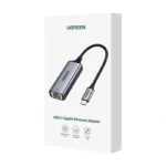 نمایش بسته‌بندی مبدل USB-C به Ethernet یوگرین مدل CM199 کد 50737