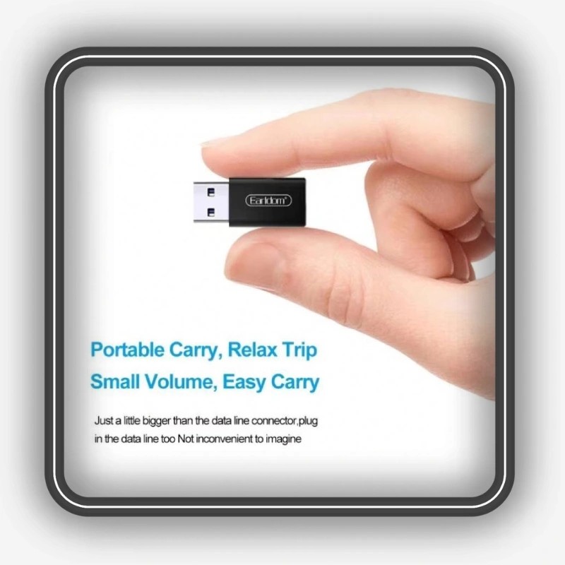 نمایش اندازه کوچک مبدل Type-C به USB ارلدام مدل ET-TC07