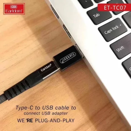 نمایش استفاده از مبدل Type-C به USB ارلدام مدل ET-TC07