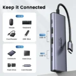 نمایش کاربردهای هاب 6 پورت USB-C یوگرین مدل CM511 کد 35999