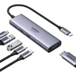 نمایش اتصالات مختلف هاب 6 پورت USB-C یوگرین مدل CM511 کد 35999